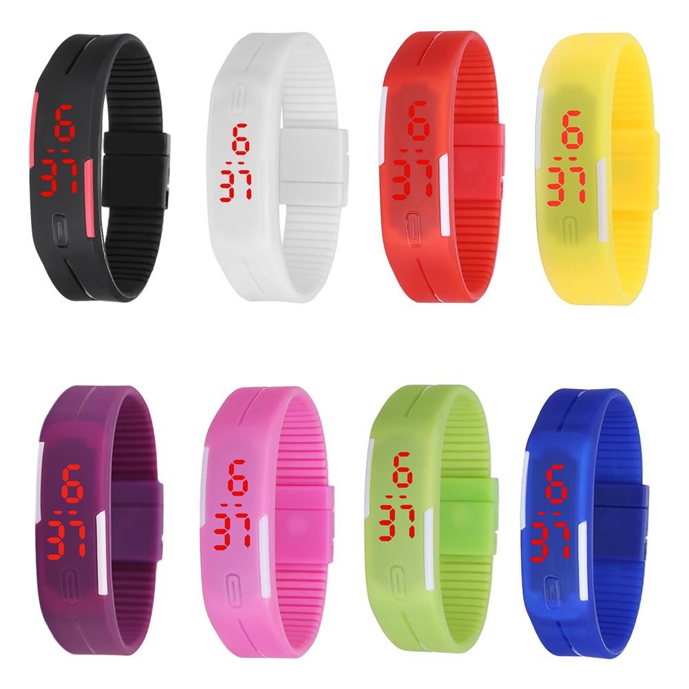 

Touch Screen LED Digital Silicone Strap Sport Wrist Watch Unisex Bracelet, Yellow, 501 Original