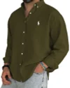 Men's Stylish Linen Cotton Button Down Shirt