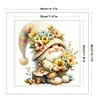 Floral Gnome Bead Embroidery Kit Pre-Printed Bead Cross stitch