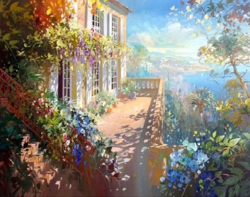 

Flower House – Paint By Numbers - 40*50CM, 501 Original