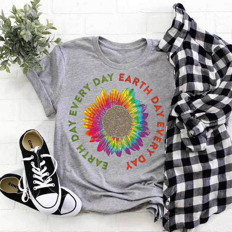 Earth Day Every Day Environmental friendly T-shirt Tee-07066-Annaletters