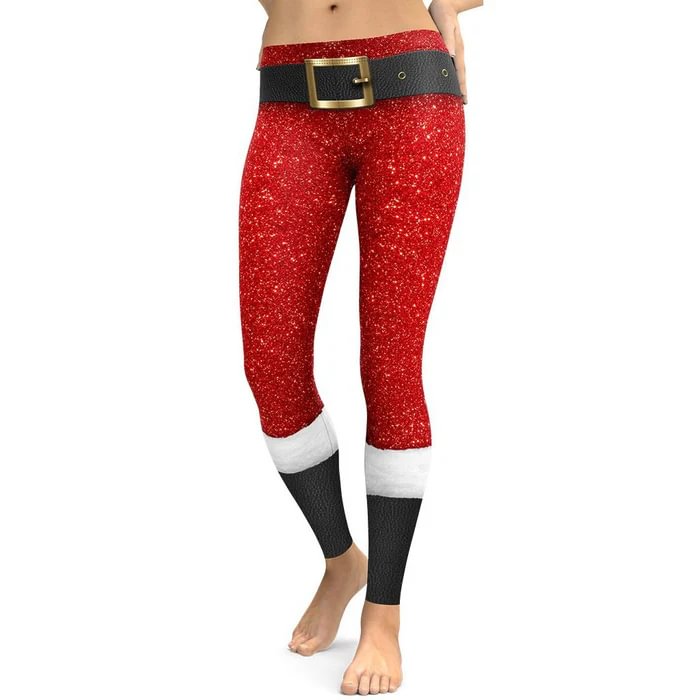 Santa's Outfit Yoga Leggings-1013