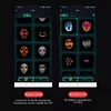 LED Luminous Mask DIY Editing Graffiti Cyberpunk Mask Helmet Electronic Screen Bluetooth Gesture Sensing Face Changing