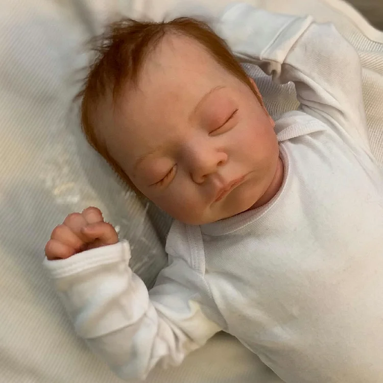 17" Lifelike Hand-painted Reborn Baby Dol Sleeping Boy Named Solomon