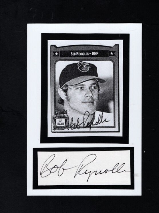 1970 BOB REYNOLDS-BALTIMORE ORIOLES AUTOGRAPHED CUT W/Photo Poster painting