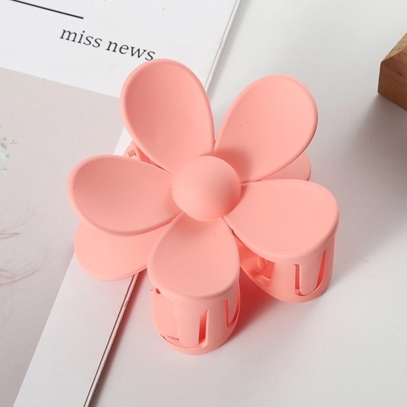 Minimalist Flower Plastic Stoving Varnish Hair Claws 1 Piece