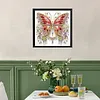 Red Butterfly DIY Partial Drill Special Shape Diamond Painting Kit 30x30cm