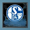 Wasser Fu&szlig;ball Schalke 04 - Rund Diamant Malerei - 40*40CM