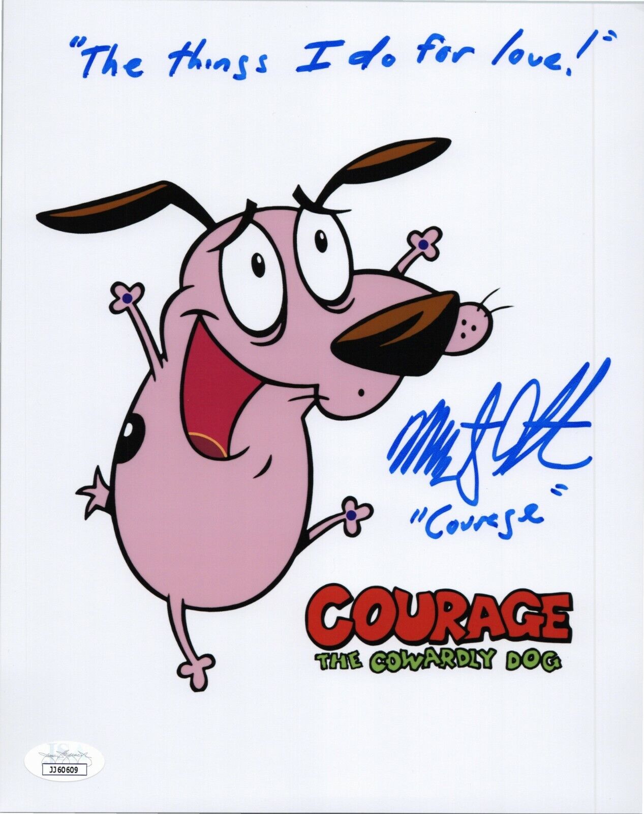 MARTY GRABSTEIN Authentic Signed COURAGE THE COWARDLY DOG