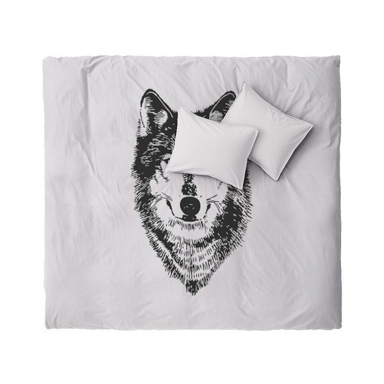 Timber Wolf Dog, Wolf Duvet Cover Set