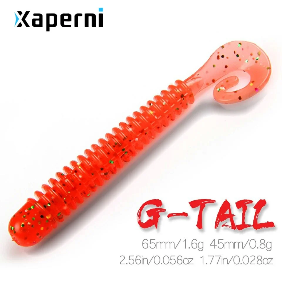 Xaperni Fishing Lure 65mm 45mm G tail Soft Baits Fishing Wobbler Bass Bait Artificial Fishing soft Lure Tacke
