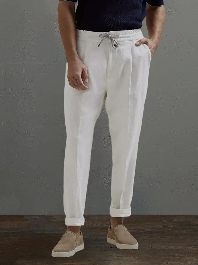 Men's Comfort Cotton Fitted Trousers