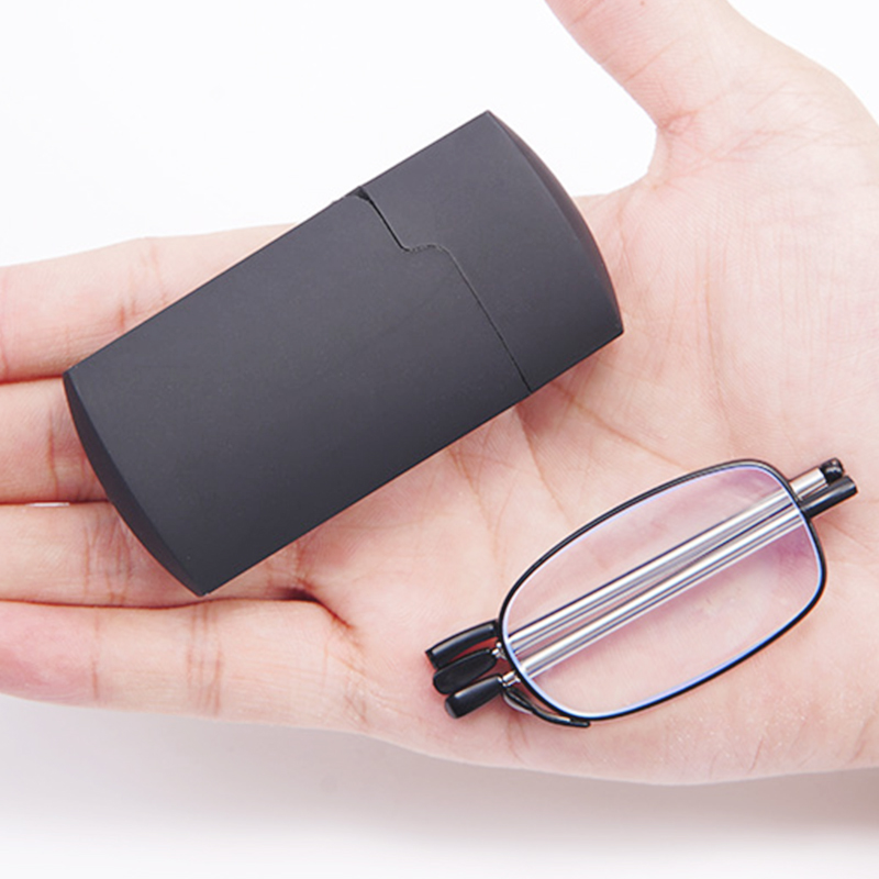 Folding Reading Glasses With Case Men Women alloy Telescopic Rotation ...