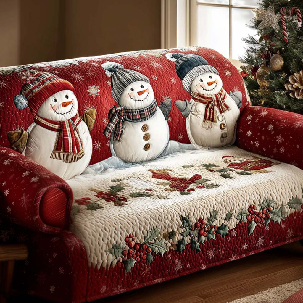 Winter Peace Quilted Sofa Cover NCU0NT10947 everthome