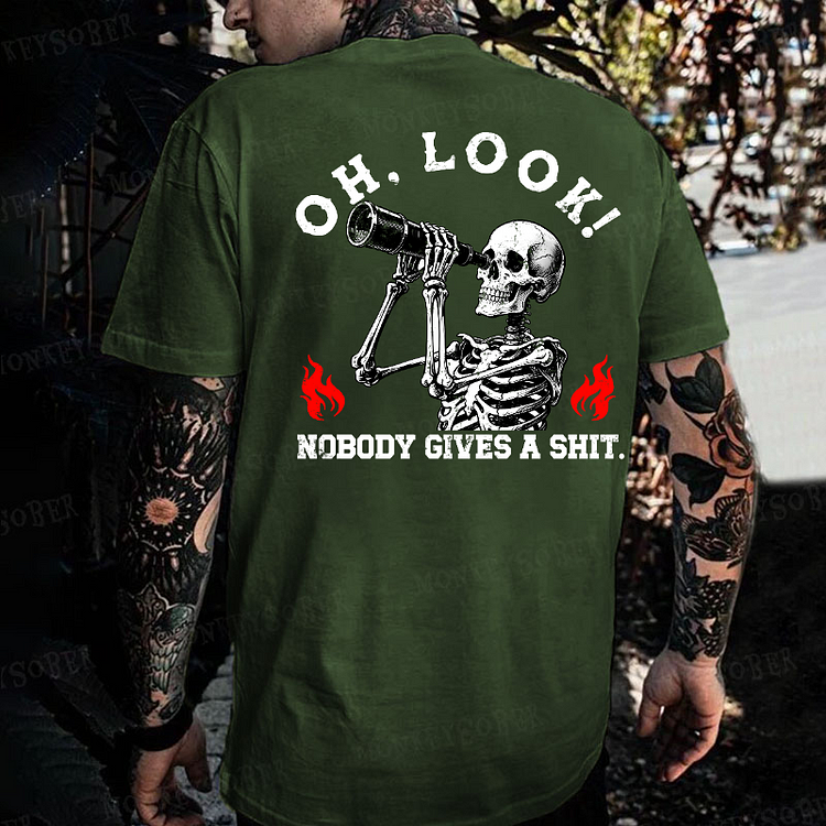 Oh Look !Nobody Gives Shit Monkey T-shirt