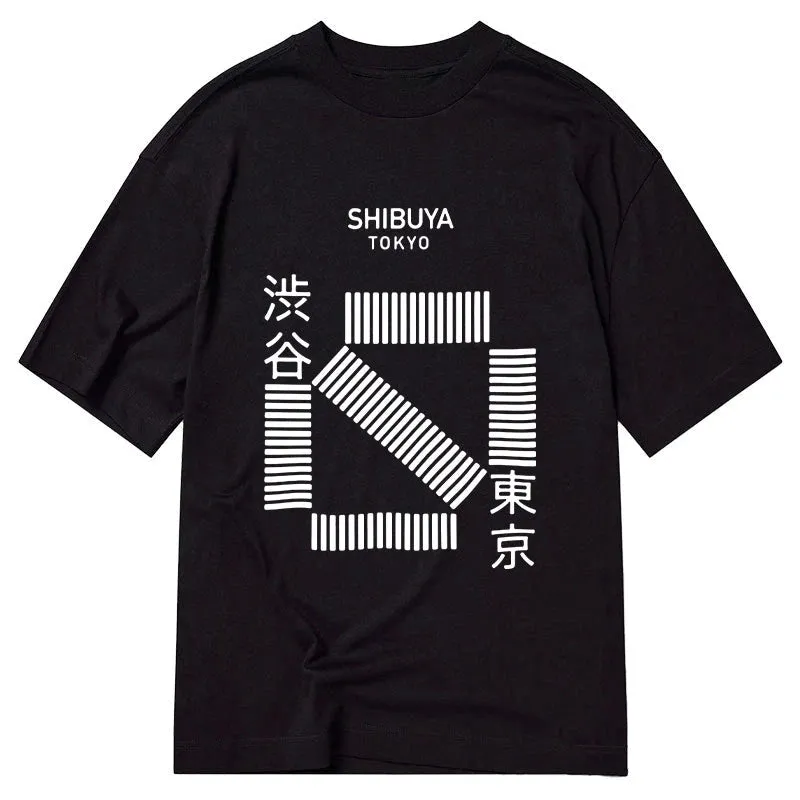 Japanese Shibuya Crossing Classic T-shirt artswardrobe