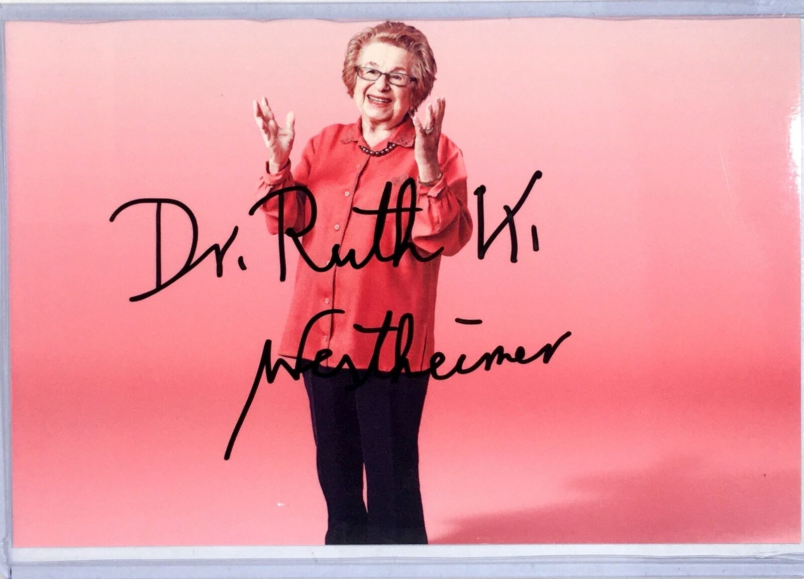 Dr. Ruth Westheimer Signed 4x6 Photo Poster painting Sex Therapist Autograph Auto