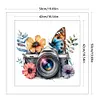 uk.everydayedeals (Limited Stock)11CT Full Stamped&nbsp;Cross Stitch - Butterfly Flower Camera (50*50CM)