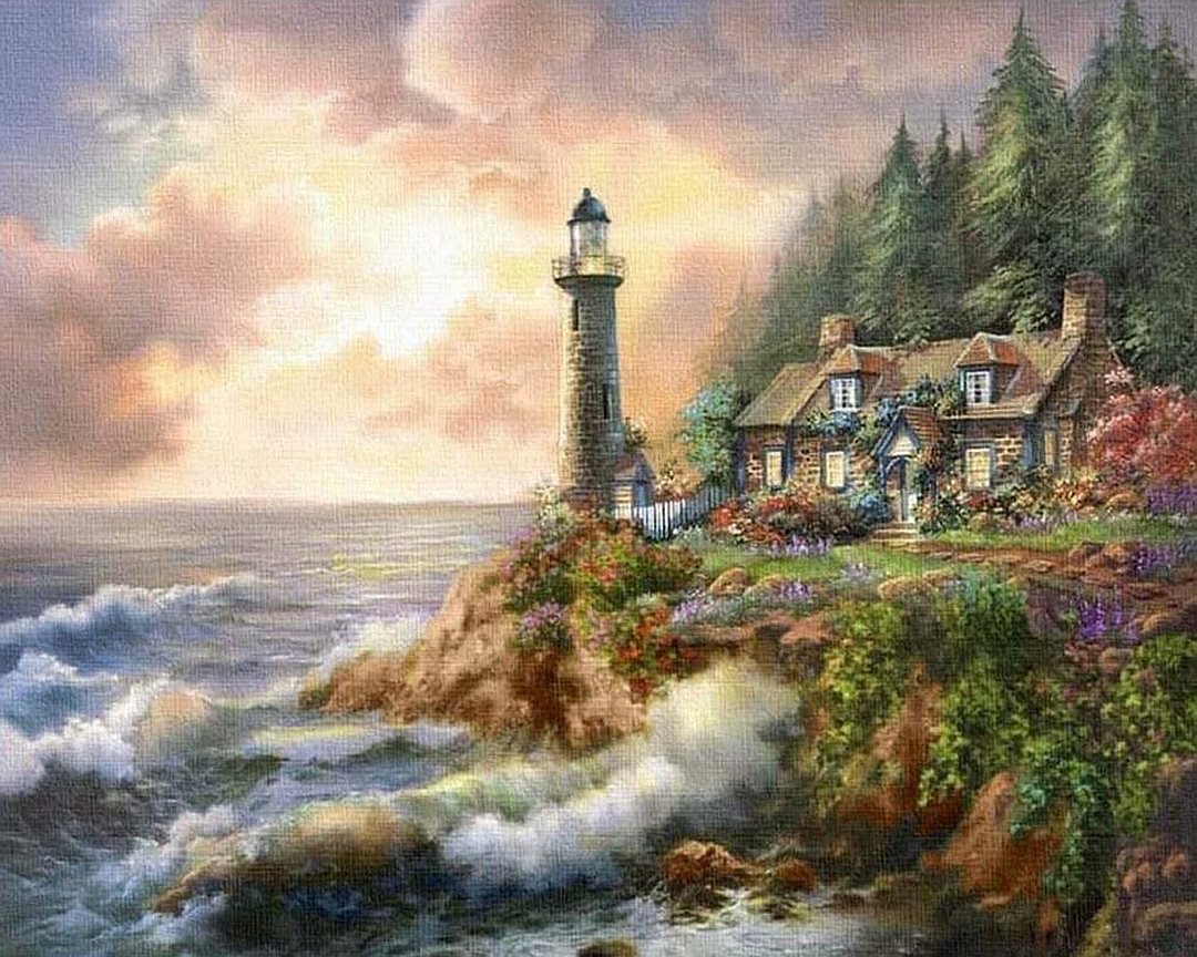 DIY Painting By Numbers | Lighthouse