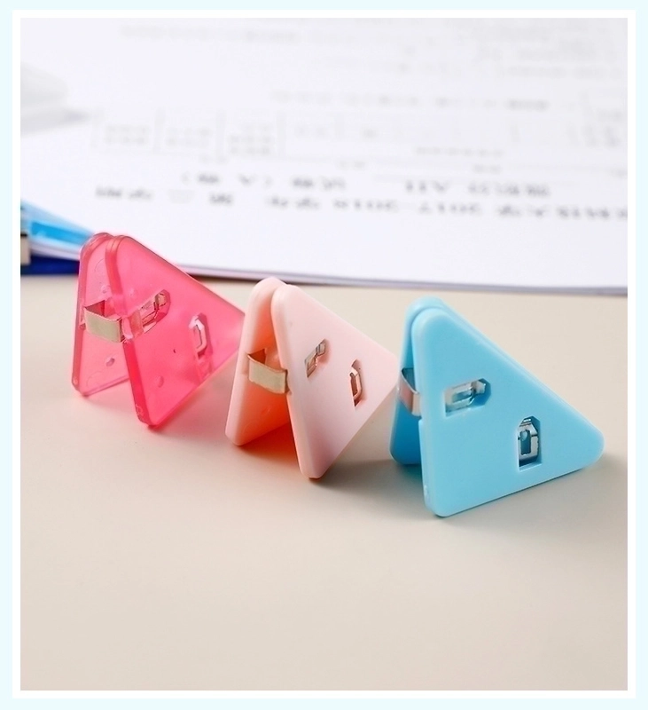 Transparent Triangle Clip Stationery Office Binder Clip Acrylic Pp Clip Book Clip Anti-roll File Long Tail Clip2