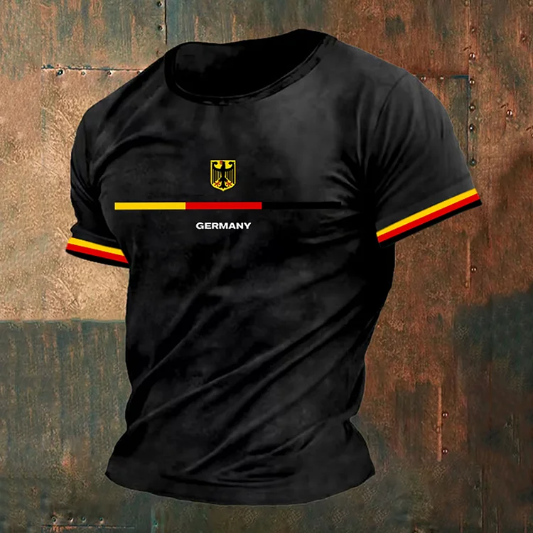 Simpfit Kurzärmliges T-Shirt mit „Make Germany Great Again 2025“-Aufdruck für Herren