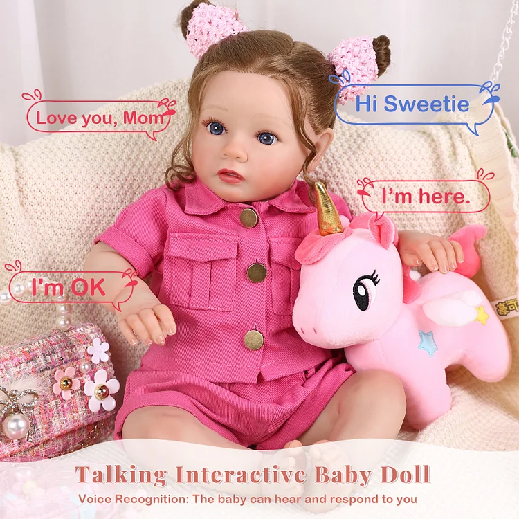 Babeside Quiet Reborn Baby Daisy 20'' Toddler Girl with Heartbeat Coos and Breath