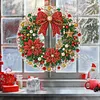 Xmas Red Flower Wreath 2D Flat DIY Diamond Painting Pendant 9.84x9.84in