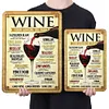 [Grande Taille]Vin du monde entier - Panneaux en &eacute;tain m&eacute;tallique(30*40cm)