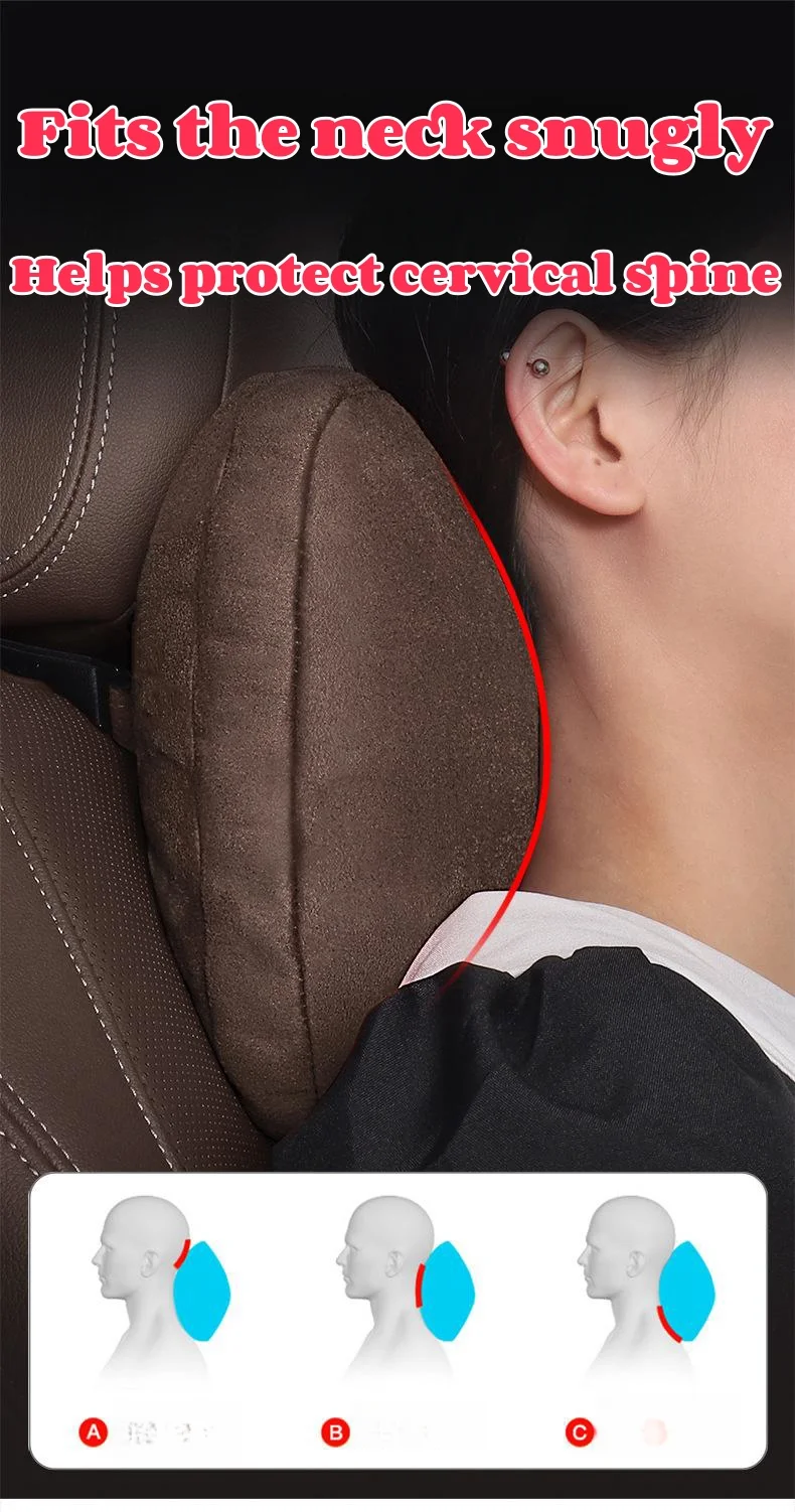Brand new upgraded suede car headrest lumbar support neck pillow