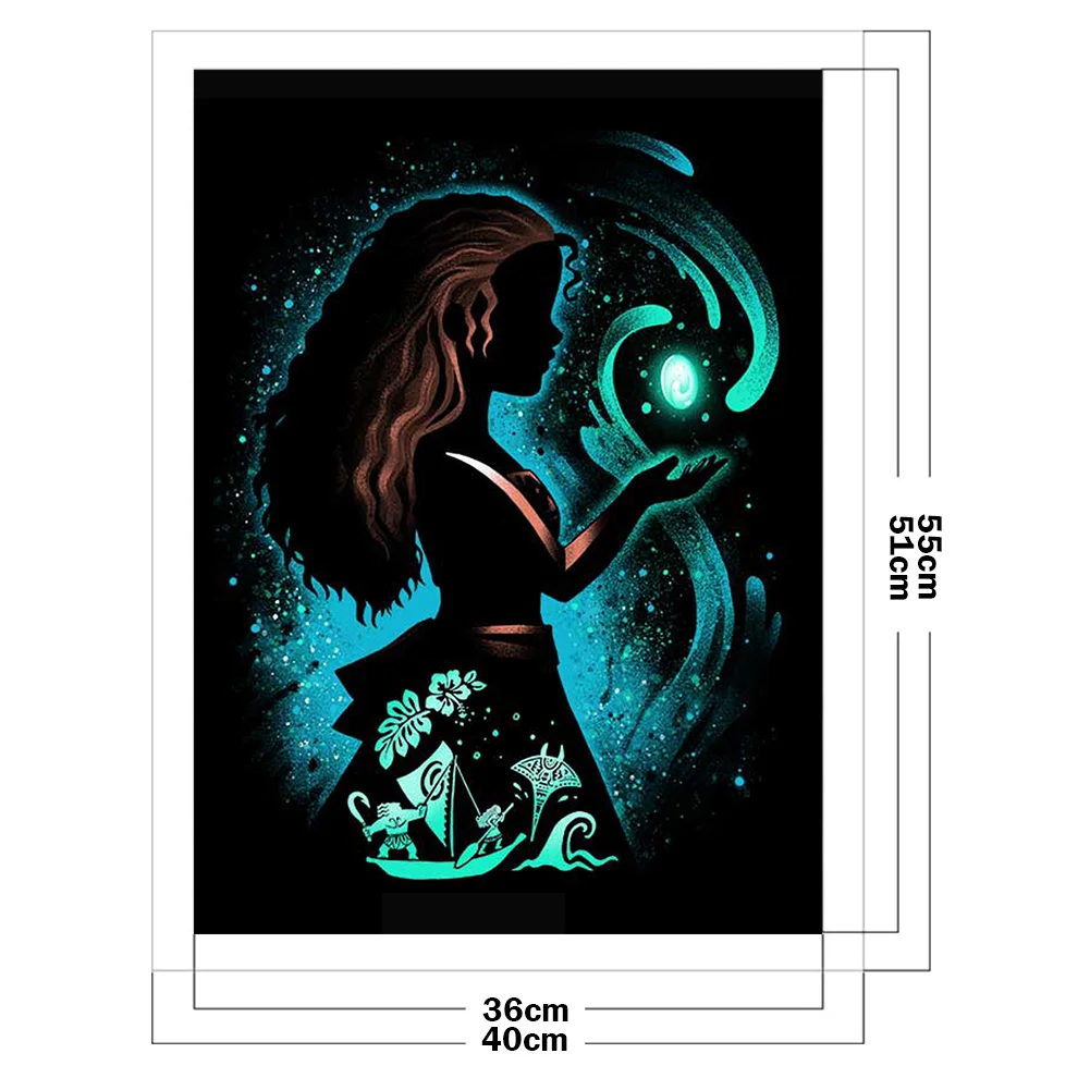 11CT Full Stamped Cross Stitch - Silhouette Series(Canvas|40*55cm)