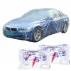 [US Local Warehouse] 50 Packs Universal Disposable Car Covers (12.5x21.6 Ft) Clear Plastic Car Covers Waterproof All Weather for Automobiles with Elastic Band for Outdoor Snow/Rain Weather Protection