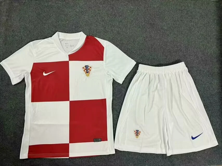 2024 Croatia Home Whole Kit Adult Soccer Jersey Thai Quality