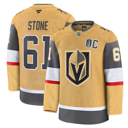 Men's Vegas Golden Knights #61 Mark Stone  Gold 2026 Stanley Cup Final Premium Jersey