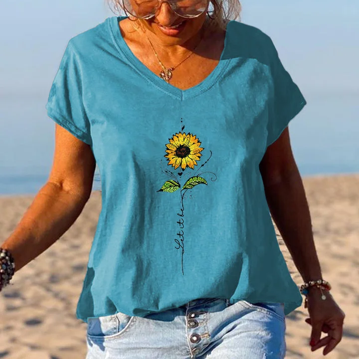 Let It Be Printed Sunflower T-shirt