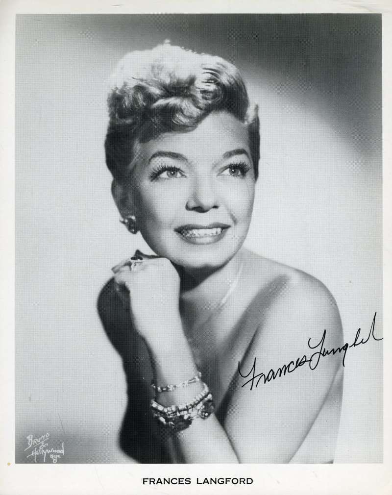 Frances Langford Psa Dna Coa Hand Signed 8x10 Photo Poster painting Autograph Authenticated