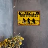 Zombie Detention Area Warning - Vintage Metal Signs(12*16Inch) - Warning