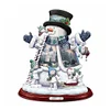 Mid-year Promotion 4Pcs/set Diamond Painting-DIY Full Round Drill Christmas Snowman(30*30cm)