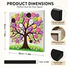 Pink Purple Button Tree DIY Button Art Painting Kit 30x30cm