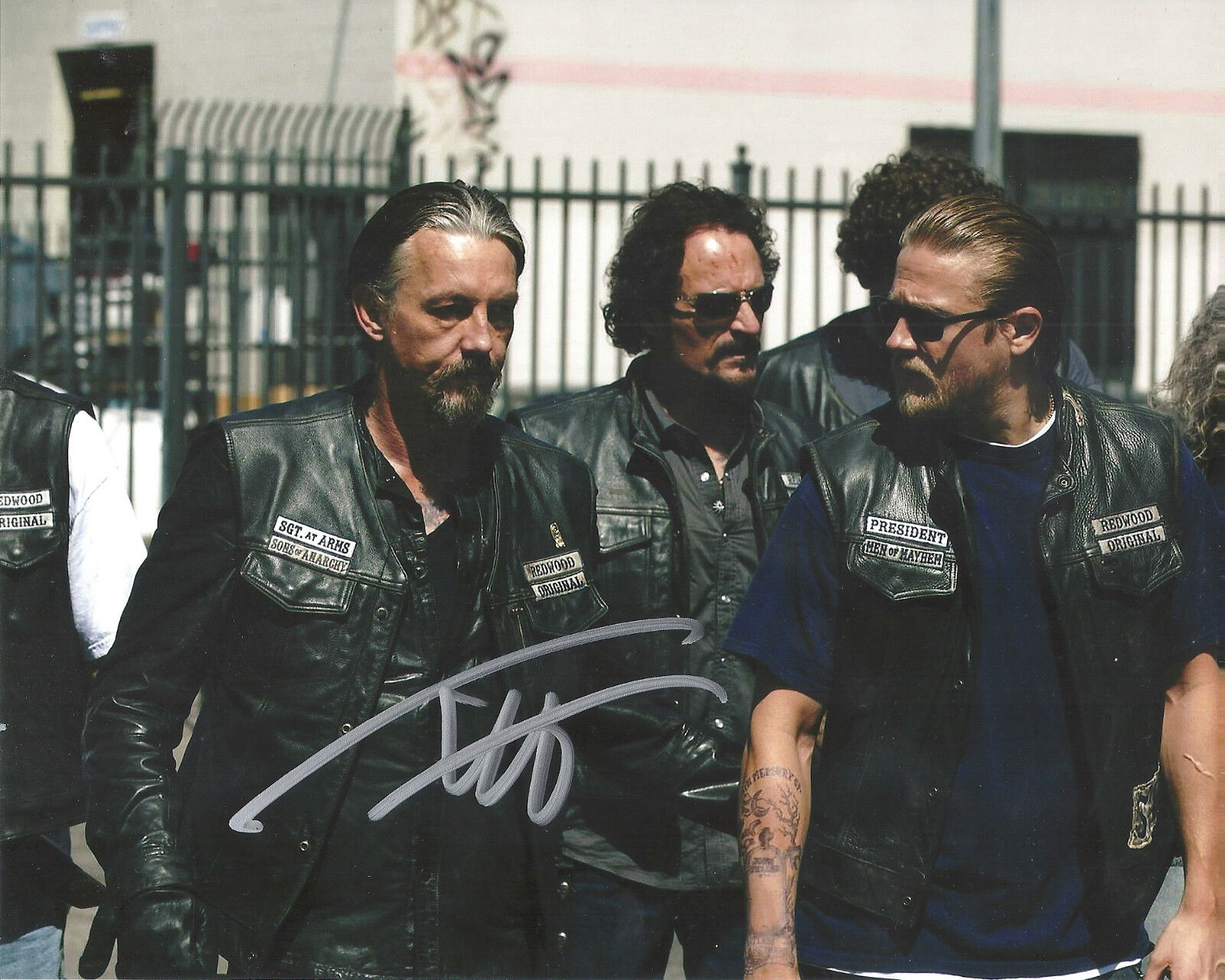 TOMMY FLANAGAN 'SONS OF ANARCHY' FILIP CHIBS TELFORD SIGNED 8X10 PICTURE *COA 3