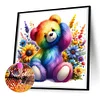 Diamond Painting-DIY Full Round Drill Cute Color Bear