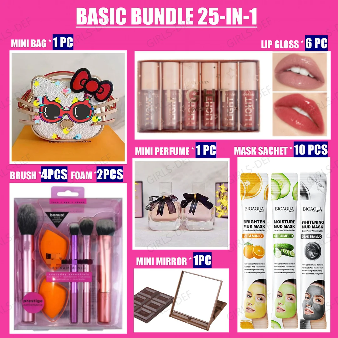 (BIRD) Mini designer bag and Beauty 62-IN-1 Set