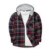 Men's 2024 New Loose Casual Long-sleeved Hooded Plaid Shirt