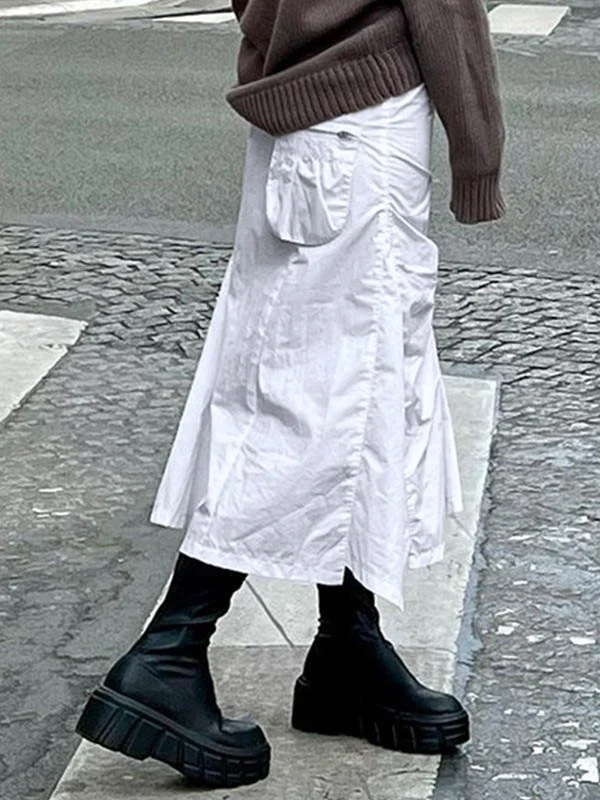 Drawstring Pocket Size Friendly Parachute Cargo Skirt
