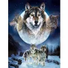 Moon Wolf   | Full Round Diamond Painting Kits