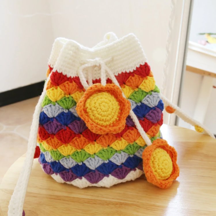 Handmade Sunflower Crochet Bag