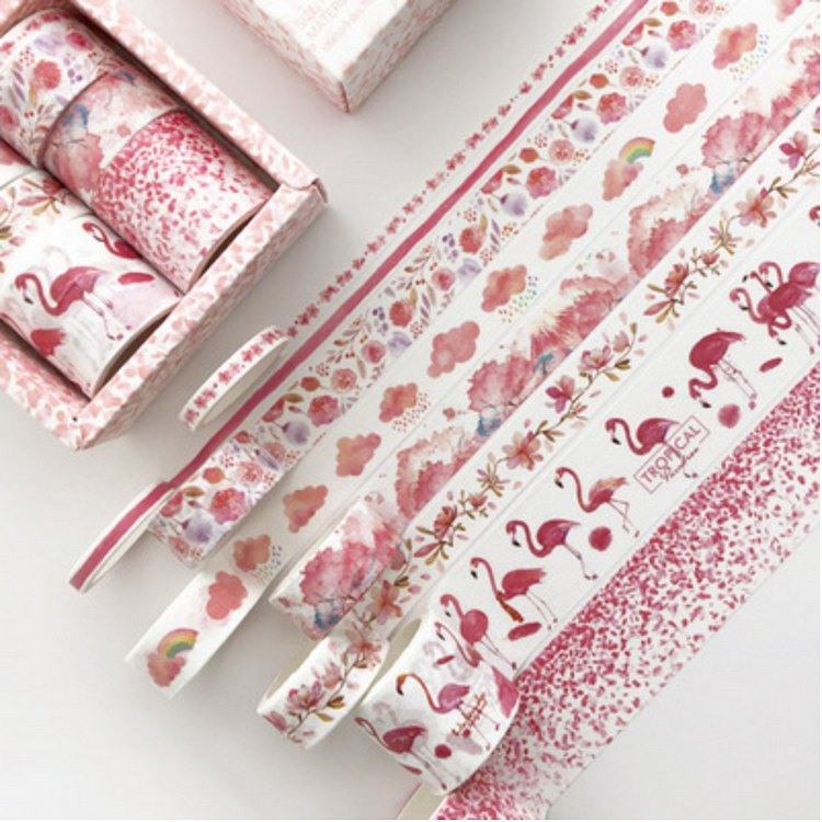 Flamingo Washi Tape Set