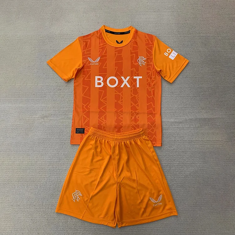 24/25 Rangers Orange Goalkeeper Kids Kit