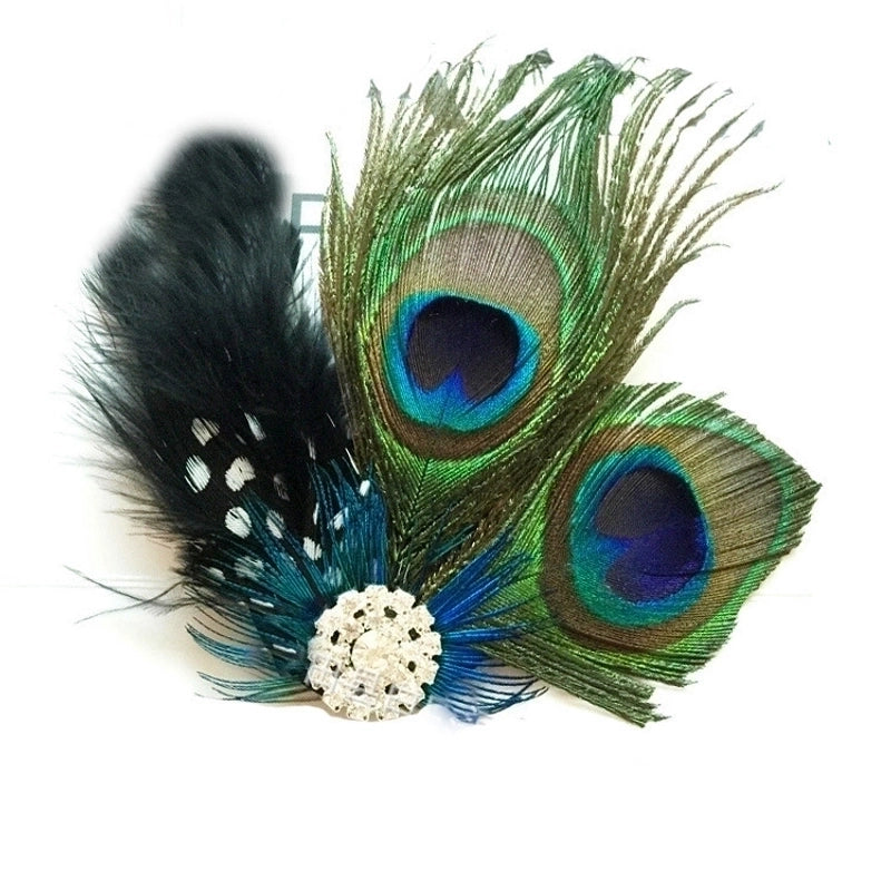 Women’s Classical Lady Peacock Feather Hair Clip