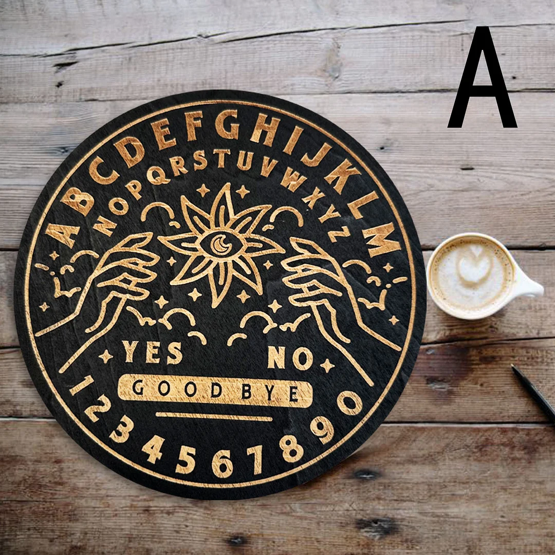Crystal Energy Disk Witch Divination Pendulum Board Wood Carving Astrolabe Altar Pendulum Prayer Ritual Display Decor Home Decorations Crafts