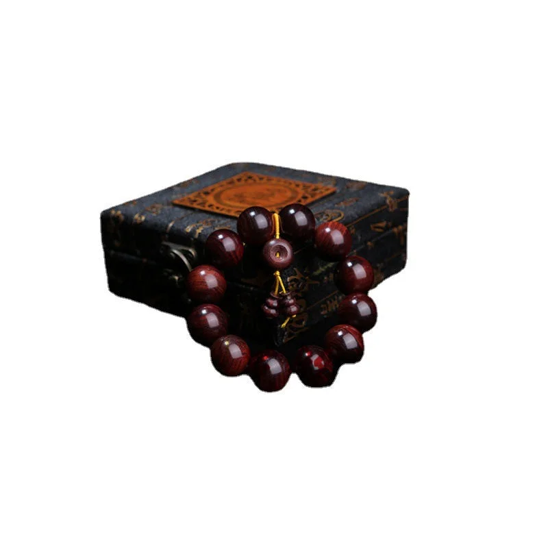 Red Sandalwood High Oil Buddha Round Beads Bracelet